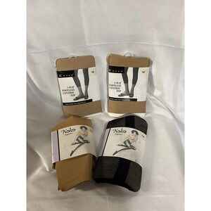 Koko & Ergee Footless Control Top Tights Tall Brown Black Tan Lot 4